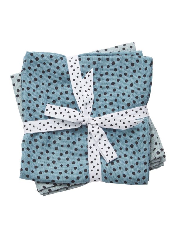 Harsoliina 2-pack 70x70 - Happy dots blue - Done By Deer