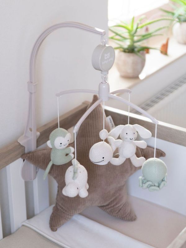 Baby´s Only - mobile pinnasänkyyn Animals laurel green/warm linen