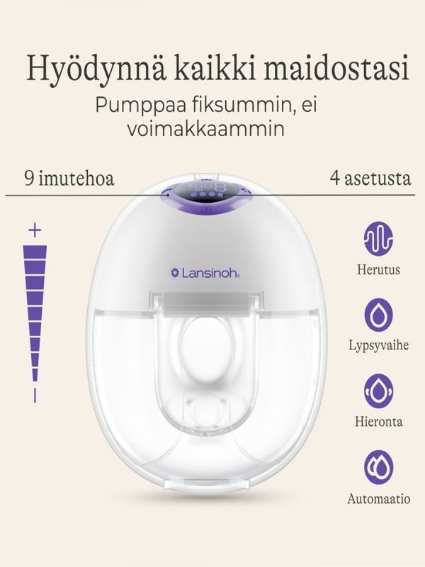 Lansinoh puettava rintapumppu Double