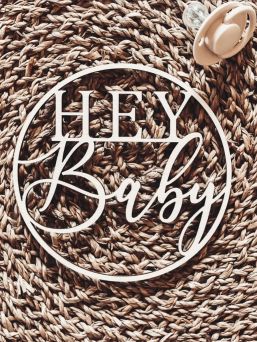 Meraki Engraving "Hey Baby" -kyltti 