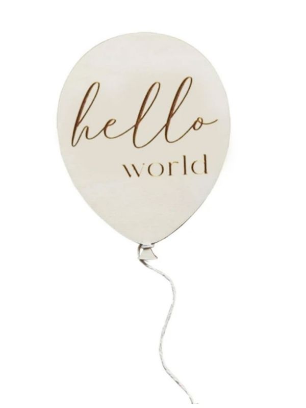Puinen teksti-ilmapallo, Hello world